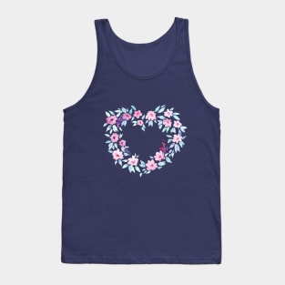 floral heart wreath Tank Top